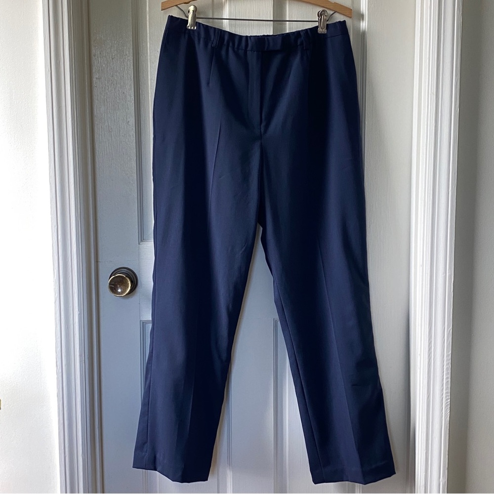 PENDLETON Wool High Waist Straight Trouser Pants Womens 10 Blue Career Office